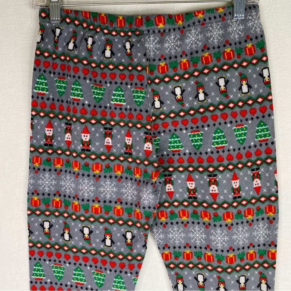 Christmas Leggings Juniors Fleece Presents Snowflakes Penguin Tree L 11-13 - Picture 8 of 10